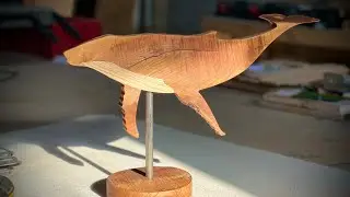 Кит з дерева / декоративний кит / кит на підставці / whale made of wood