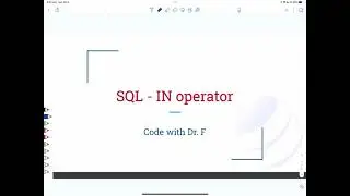 SQL - The IN Operator
