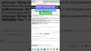 8.dbutils commands in Azure databricks 