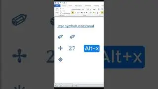 Symbol in Msword 002 