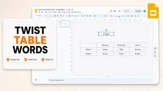 How to Rotate Text in Table in Google Slides (Table Text Rotation)