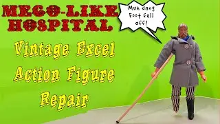 MEGO-LIKE HOSPITAL: Repairing a broken 1970s EXCEL action figure