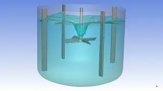 Vortex shredding in Mixing tank #CFD #mixing