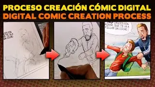 Timelapse CÓMIC DIGITAL / DIGITAL COMIC - ENTINTADO Inking COLOR SOMBRAS Shadows - WIP - Process