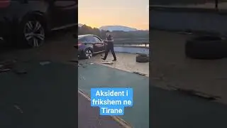 Me gomat e dala nga vendi e disqe tw thyera, aksident i frikshem ne #tirana #2023