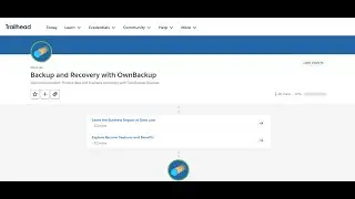 Backup and Recovery with OwnBackup Trailhead Answer | #trailheadbadges