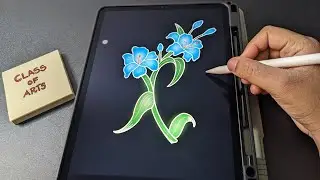 How to draw flower in ProCreate #art #procreate #drawing