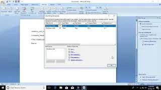 Mail Merge, Table Making And Macros in Word