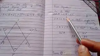Lines and Angles ( Star shape Diagram).