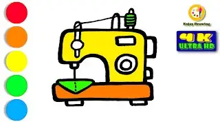 SEWING MACHINE Drawing: How to Draw A SEWING MACHINE EASY for Kids | ENJOY DRAWING