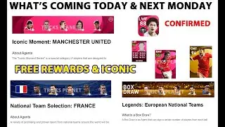 What's Coming Today and Monday Confirmed Reward, Club selection. PES 2021 mobile/PC