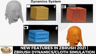 New Features in ZBrush 2021 | ZBrush Dynamics/Cloth Simulation | Tutorials