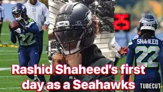 Rashid Shaheed’s first day as a Seahawk. 