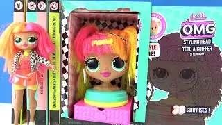LOL Sürpriz OMG Styling Hair Style Head 30 Sürprizli Büst Saç Stili ve buzla değişen makyaj videosu