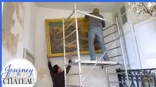 Six Paintings and a Chandelier | Chateau Entrance Hall Restoration