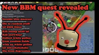 NEW BBM quest revealed Bee Swarm Simulator