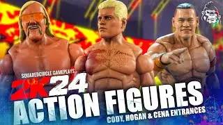 WWE 2K24 Action Figures - Cody Rhodes, Hulk Hogan and John Cena | WWE 2K24 PC
