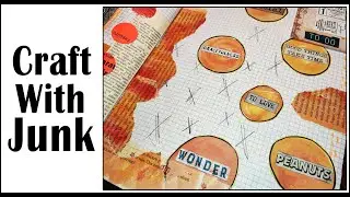 Creating in glue book journal with junk - Starving Emma