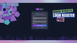 Modern Login & Register Form ✨ | HTML CSS JS + Tailwind CSS | Smooth UI, Animations & Mobile Ready!