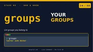 Linux Commands #24 - groups — Quickly Check Your Linux Group Memberships