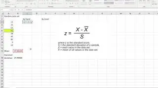 Calculating Z-scores in EXCEL