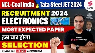 Tata Steel JET 2024 Electronics | Tata Steel JET Electronics previous year question paper | Atul Sir