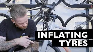 Inflating the tyres on your new bike