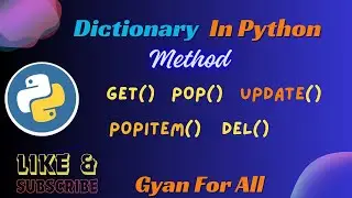 Dictionary in Python | Built-in functions of Dictionary #24