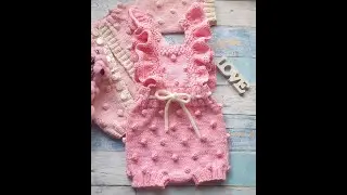 Salopeta tricotata cu pantaloni scurți ( tutorial video pas cu pas)