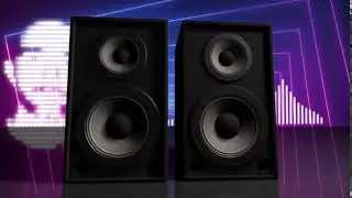 Bass Subwoofer Animation with chromatic displacement and form - After Effect Preview HD