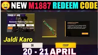 Free Fire Redeem Code Today 20 April | M1887 Skin Redeem Code | FF Redeem Code Today