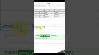 Unleash the Power of Google Sheets: Master the TOrow and TOcol Functions! 