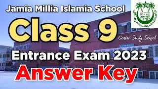 Jamia Class 9th Entrance Exam Answer Key 2023 | Centre Study School