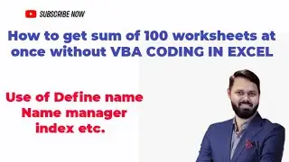 How to generate a list of worksheet names without VBA in excel