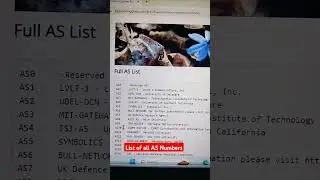 List of All Autonomous System Number ASN #networkengineerstuff #networking #autonomoussystems