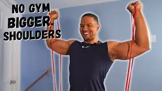 Home Shoulder workout W/ Resistance Bands & Clench Footplate