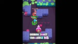Skibidi Janet 1v3 Challenge 🫢❤️ #BrawlStars #Shorts #Duels