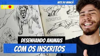 Desenhando animais e conversando com os inscritos