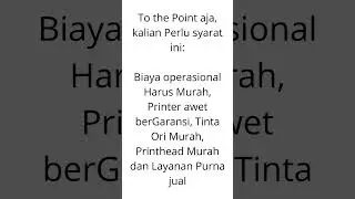 Minta saran printer yang bagus buat Pemula yang mau terjun ke usaha percetakan  