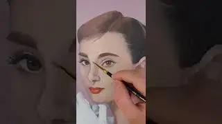 Портрет Одри Хепберн маслом 🎨#рисунки #рисункидлясрисовки   #одрихепберн