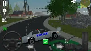 Police Car Patrols the City. Police Car Accident. Android Gameplay