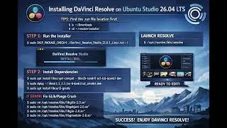 Installing DaVinci Resolve Studio 21.0.1 on Ubuntu Studio 26.04 Linux
