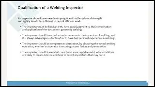 First Lesson 1 of the Basic Inspection Methods