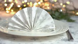 Vánoční ubrousek | Simple Christmas Napkin Folding