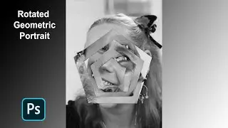 Rotated Geometric Portrait in Photoshop inspired by Gordon Magnin