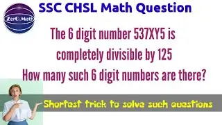 SSC CHSL Math Question | SSC CHSL 2023 | Zero Math | English