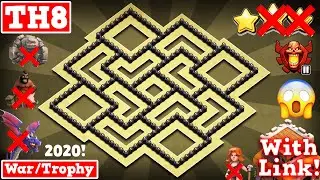 New Best Town Hall 8 (Th8) Trophy/War Base With Copy Link 2020!