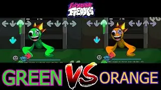 Friday Night Funkin After Rainbow VS Rainbow Friends NEW MOD (FNF) GREEN VS ORANGE #rainbowfriends