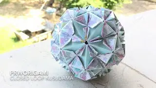 Closed Loop Kusudama - PrwOrigami Folding Tutorial 【くす玉・折り紙】