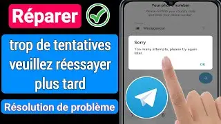 Correction de trop de tentatives de télégramme, veuillez réessayer plus tard